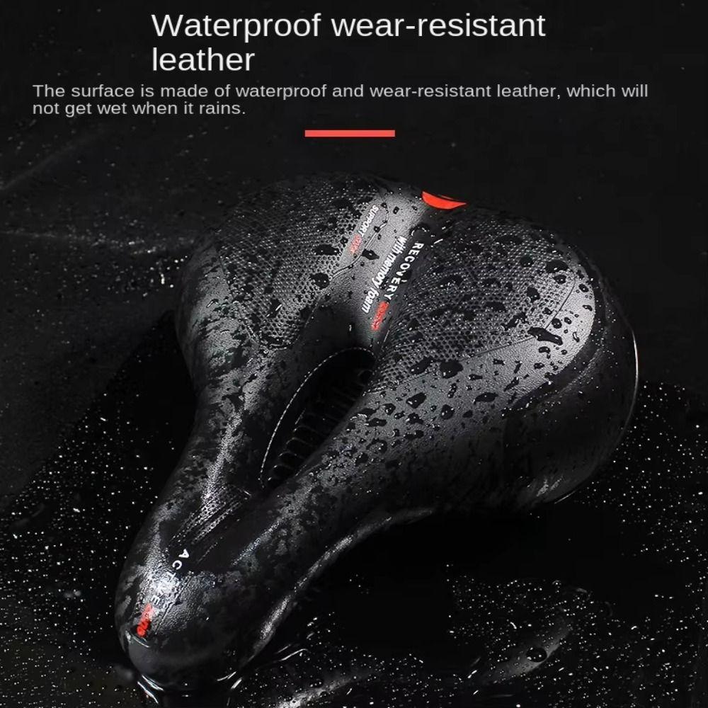 Safety Warning Bike Seat Breathable Bike Saddle Padded Replacement Bicycle Cushion Men Women
