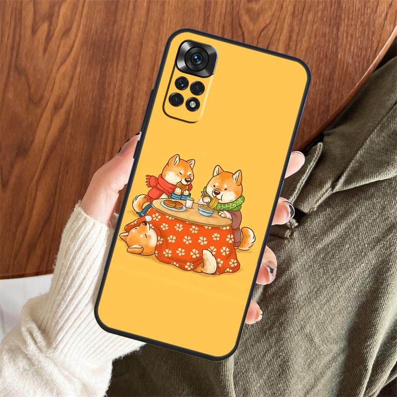 Чехол со щенком Сиба-ину для Xiaomi Redmi Note 14 Pro 13 12 11 10 15 Pro Plus Redmi 15 C 13 10C 12C 13C 14C