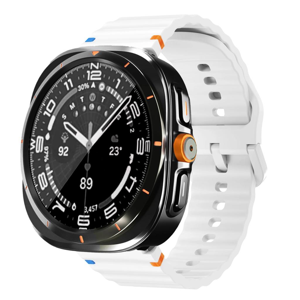 Ремешок+Переход на Ультра Чехол для Samsung Galaxy Watch 7 6 40 44мм Обновление до Galaxy Watch Ultra 47 Защитное стекло для экрана