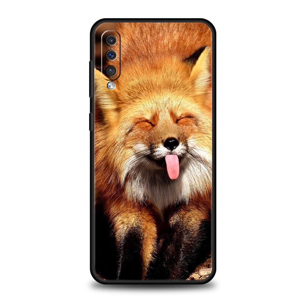 Чехол для телефона Samsung Galaxy A52 A14 A50 A70 A10S A30 A40 A20S A20E A02S A12 A22 A72 A32 5G A04s милый красный лис подарок мягкий чехол