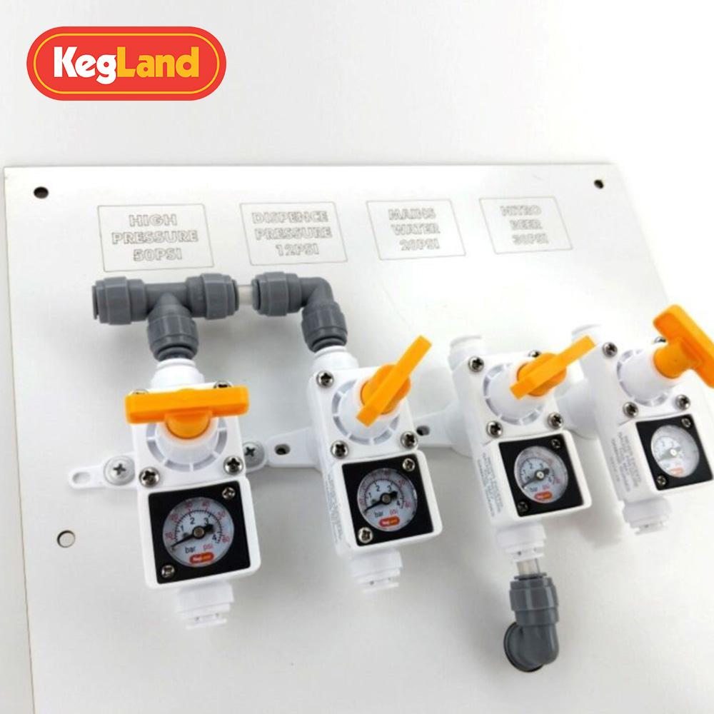 Kegland 6.35/8мм Duotight Встроенный регулятор 0-150/60psi Встроенный манометр Пивной аксессуар Домашнее пивоварение