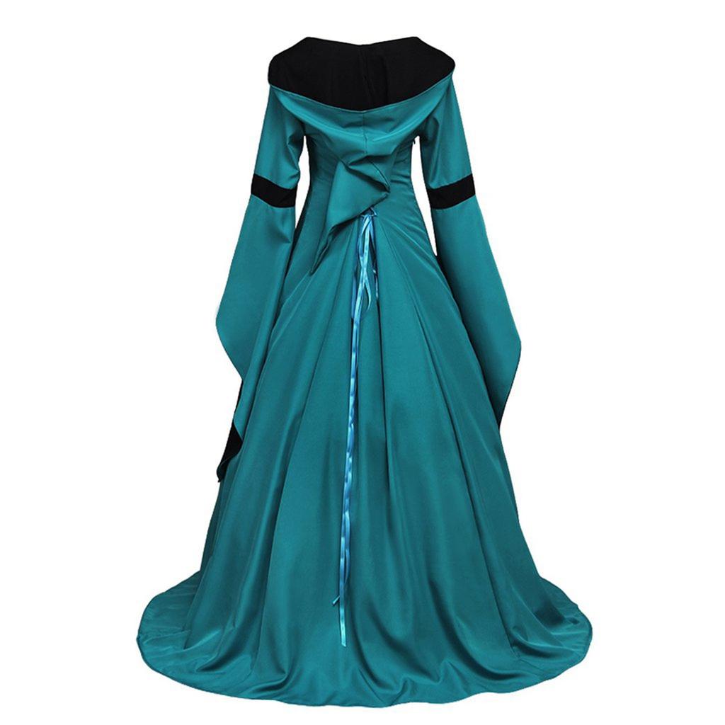 Women's Halloween Dress Fashion Vintage Long Sleeve Big Swing Dress