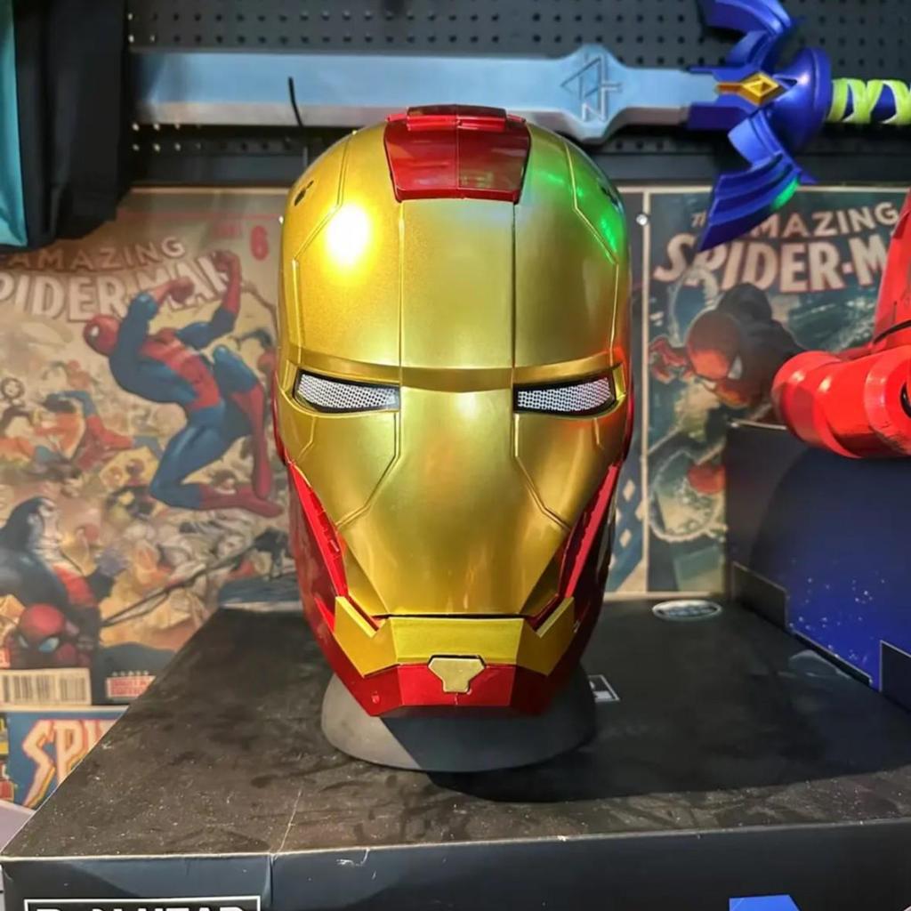 Железный человек 1:1 Шлем Jarvis для ношения - Электрическая трансформирующаяся маска-игрушка для детей