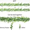 Realistic Simulation Rattan No Withering UV-resistant Flower Arrangement Fake Eucalyptus Background Decor