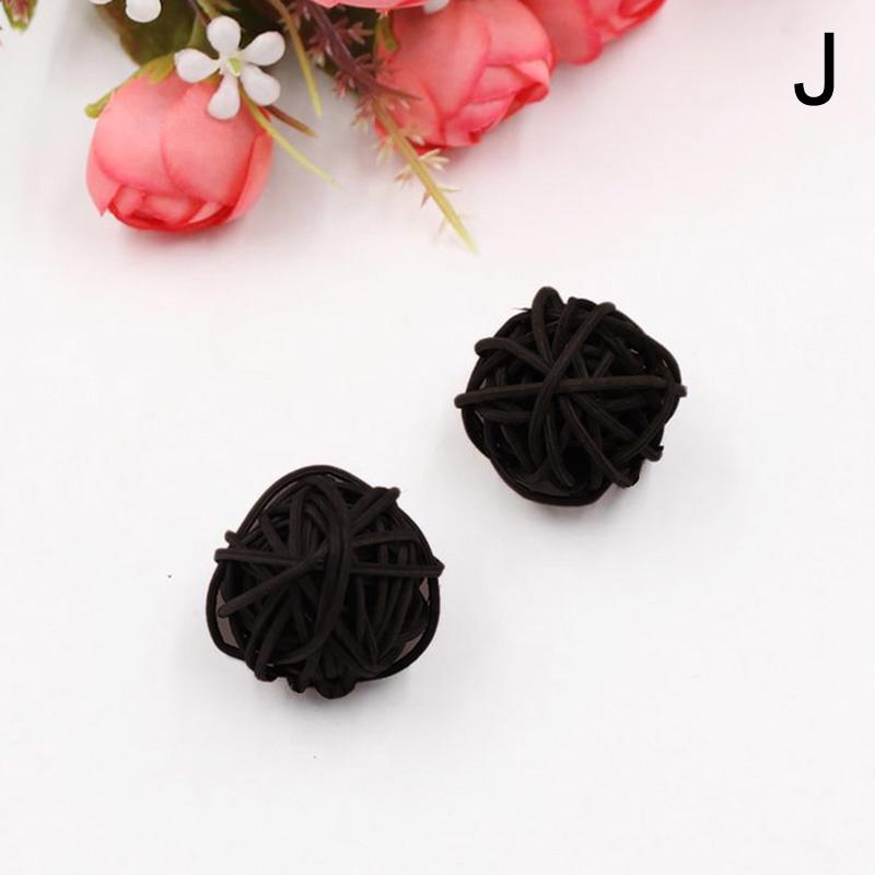 10 шт., DIY украшения, праздничный декор, поделки своими руками, 3 см, разноцветный мяч из ротанга, детские игрушки, украшения для дома