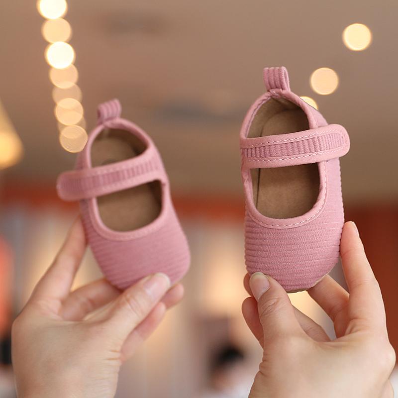 Khaki 0-18M Baby Casual Shoes Infant Toddler Bowknot Non-slip Rubber Soft-Sole Flat PU First Walker Newborn Bow Decor Mary Janes
