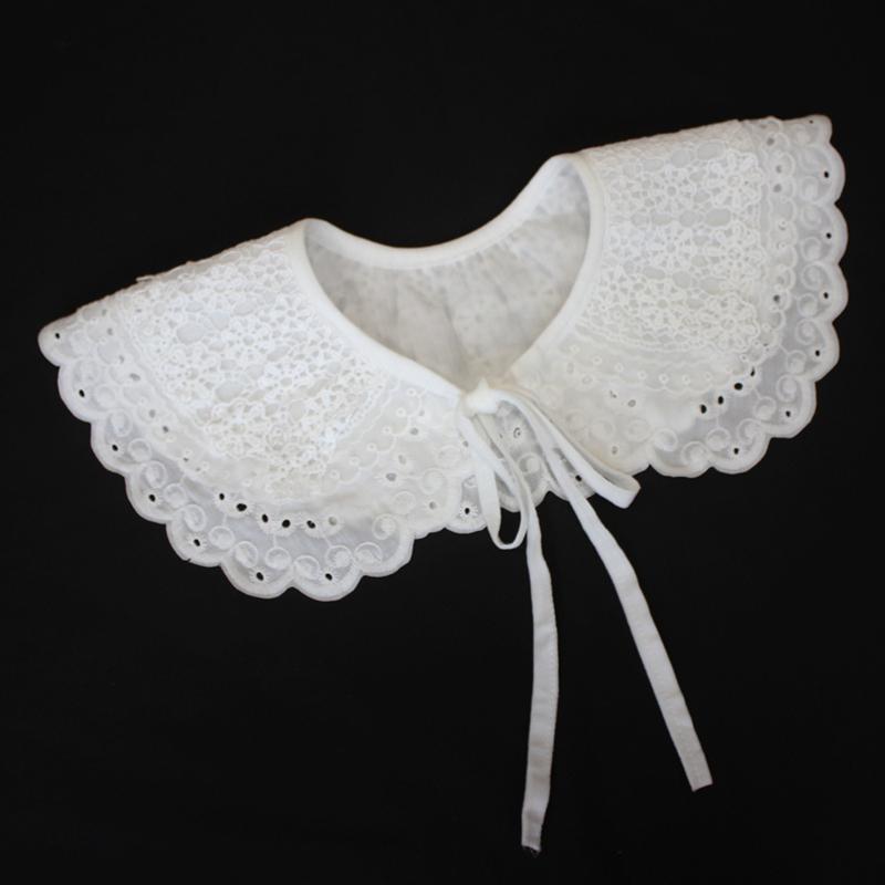 Layer Embroidered Fake Collar Shawl Wrap Decorative Lapel Removable Neckline Ladies Top Collar Clothes Accessories