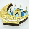 LED Lighted Eid Wood Moon Castles Mosque Ornament Festivals Party Supplies for Home Bedroom Living Room Table Decoration
