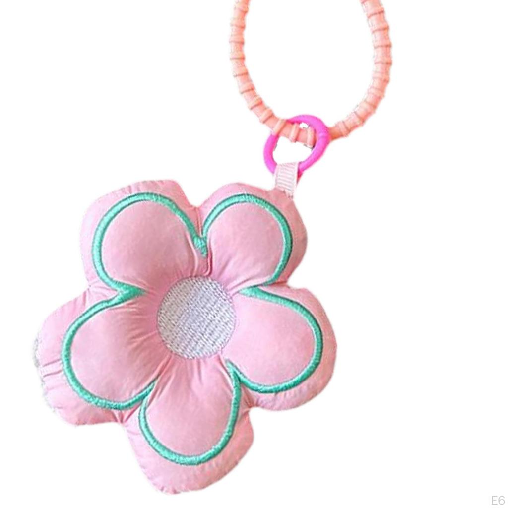 Floral Pendant Keychain Sleek Key Organizer Adorable Purse Accessory