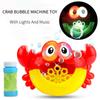 Cartoon Crab Automatic Bubble Maker Machine Toy Blowing Soap(50ml) Bubble Kids