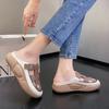 Summer Casual Shoes for Women 2024 New Closed Toe Flat Women's Slippers Comfort Light Platform Ladies Walking Shoes Female Mules