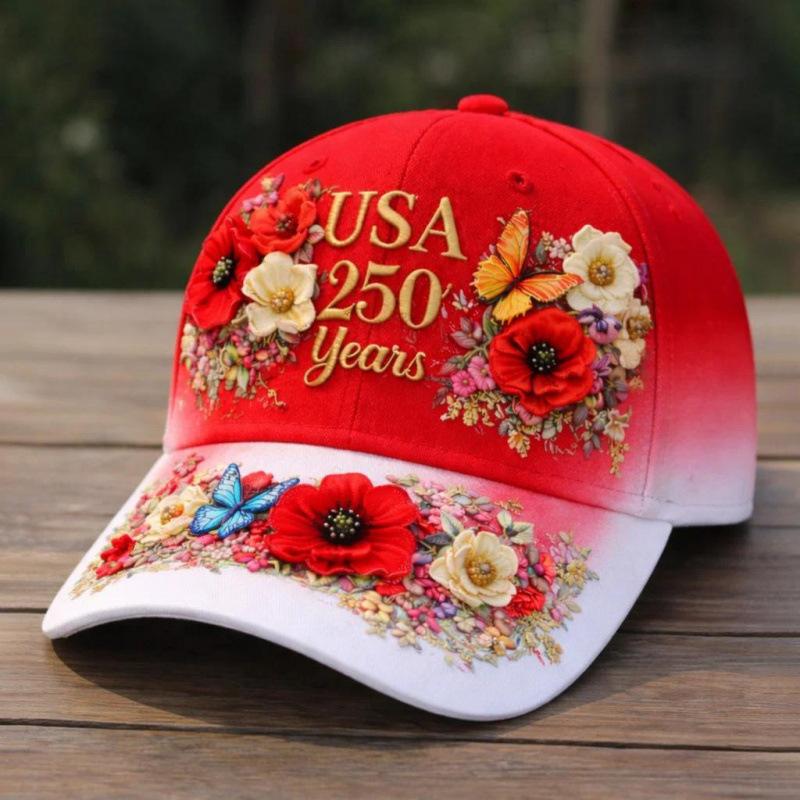 Fashion Summer Sunscreen Baseball Cap Butterfly 1D 3D Printing Show Face Small Temperament Outdoor Sun Hat Versatile