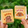 Kawaii Mini Small Desk Calendar July 2024 To December 2025 Pocket Portable Carton Calendar Punch Plan Officce Desktop Decoration