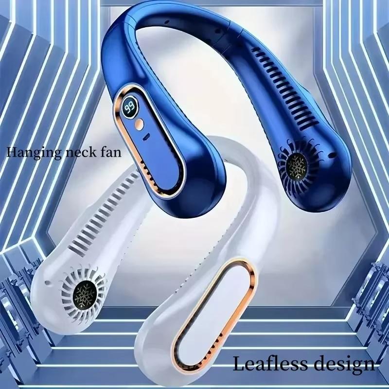 Портативный USB-охладитель воздуха без лопастей, носимый на шее, с 1-скоростной регулировкой и светодиодным дисплеем