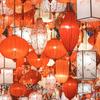 Retro Chinese Lantern Traditional Japanese Vietnam Silk Lantern Balcony Outdoor Party Spring Festival New Year Hanging Lanterns