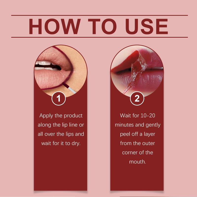 Tattoo Peel Off Lip Liner Waterproof Matte Long Lasting Non Fade Smooth Contour for Holiday Travel