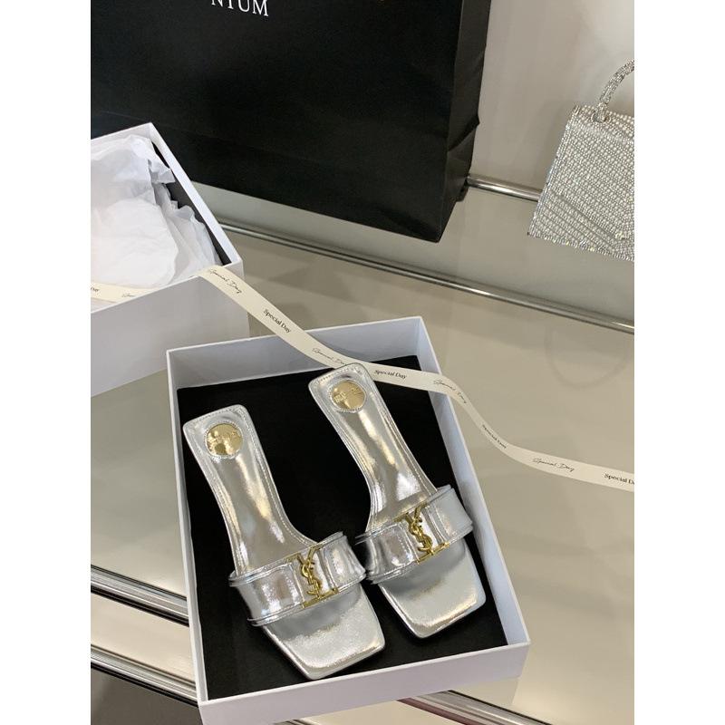 Темпераментная верхняя одежда тонкий каблук носок крутые тапочки женские черные 2025 новый летний модный сексуальный высокий каблук