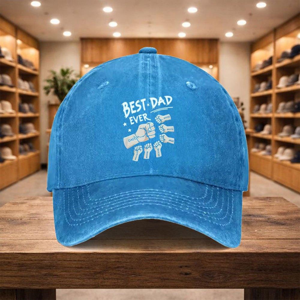 pc Baseball Cap a Casual Duckbill Hat Best Dad Ever New Style Versatile Hat Adjustable Sports Cap Suitable for Vacations Tr
