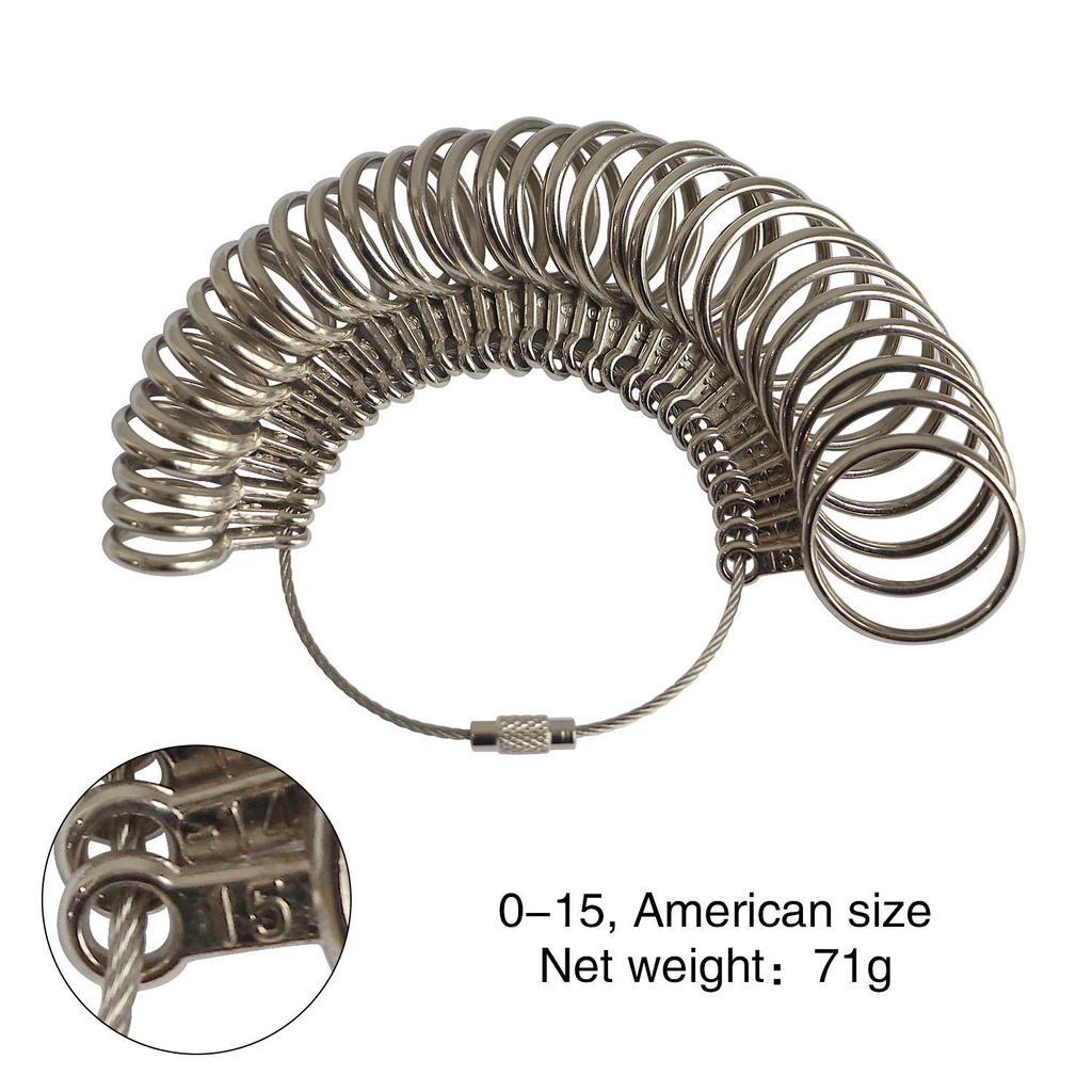 Metal Ring Sizer Measuring Tool Steel Finger Rings Size Measurement Ring Gauge Measure for Wedding Jewelry Sizing Tool