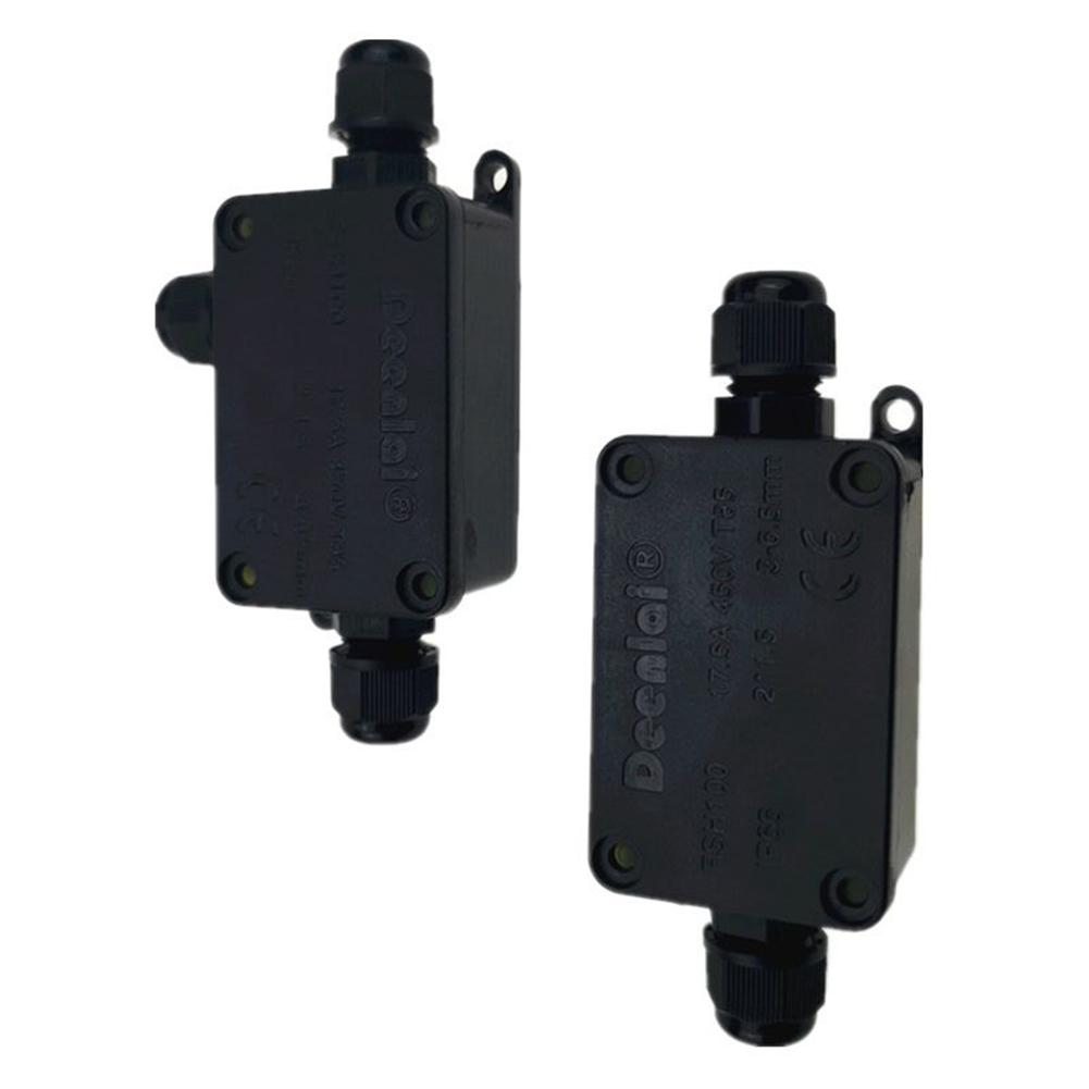 Простая в установке водонепроницаемая кабельная соединительная коробка со степенью защиты IP66, 2 кабельных адаптера M10