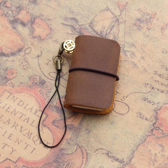 Винтажный милый мини-блокнот с обложкой из искусственной кожи и ремешком, сменный, крошечный дорожный журнал, маленький карманный дневник с книжным блоком для путешествий, для записей