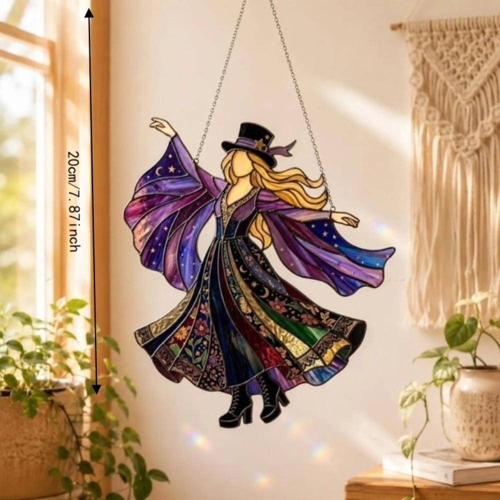 Home Decor Window Pendant Dancing Lady Hanging Suncatcher Garden Decor Wind Spinner Home
