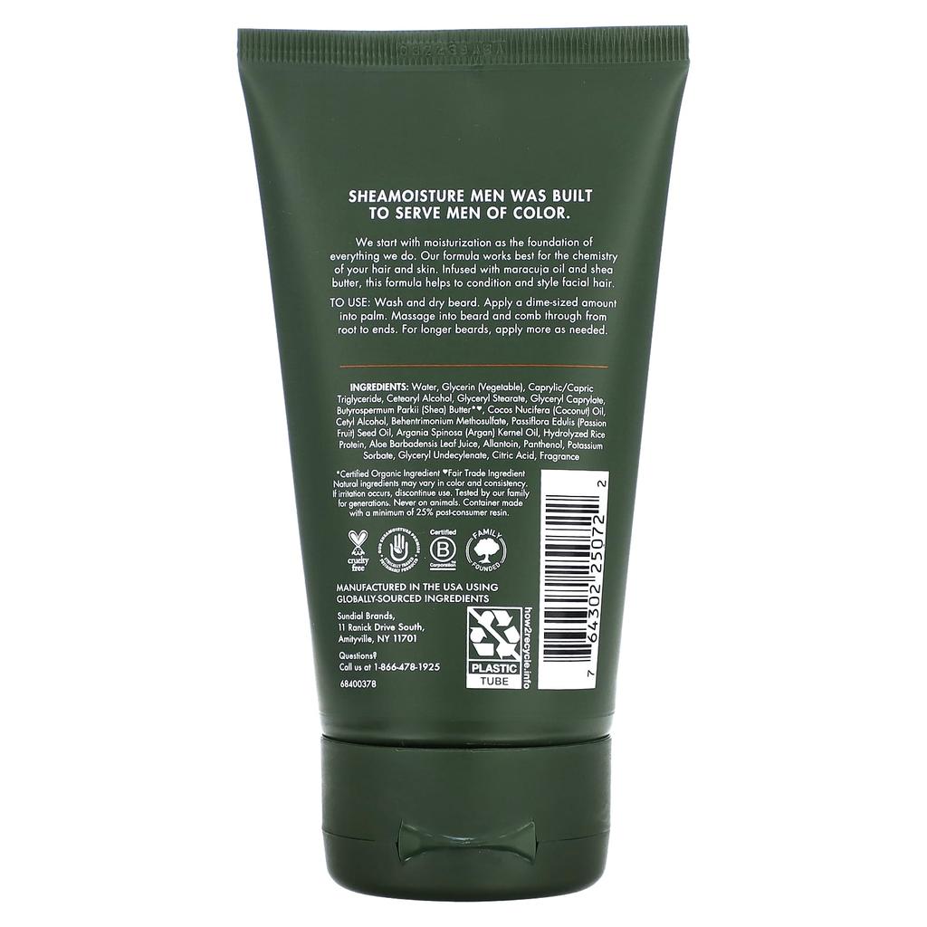 Men's Full Beard Detangler, Maracuja Oil, Shea Butter, 1.18 Ml (4 Fl Oz)