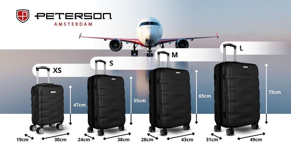 Medium-sized ABS+ suitcase - Peterson