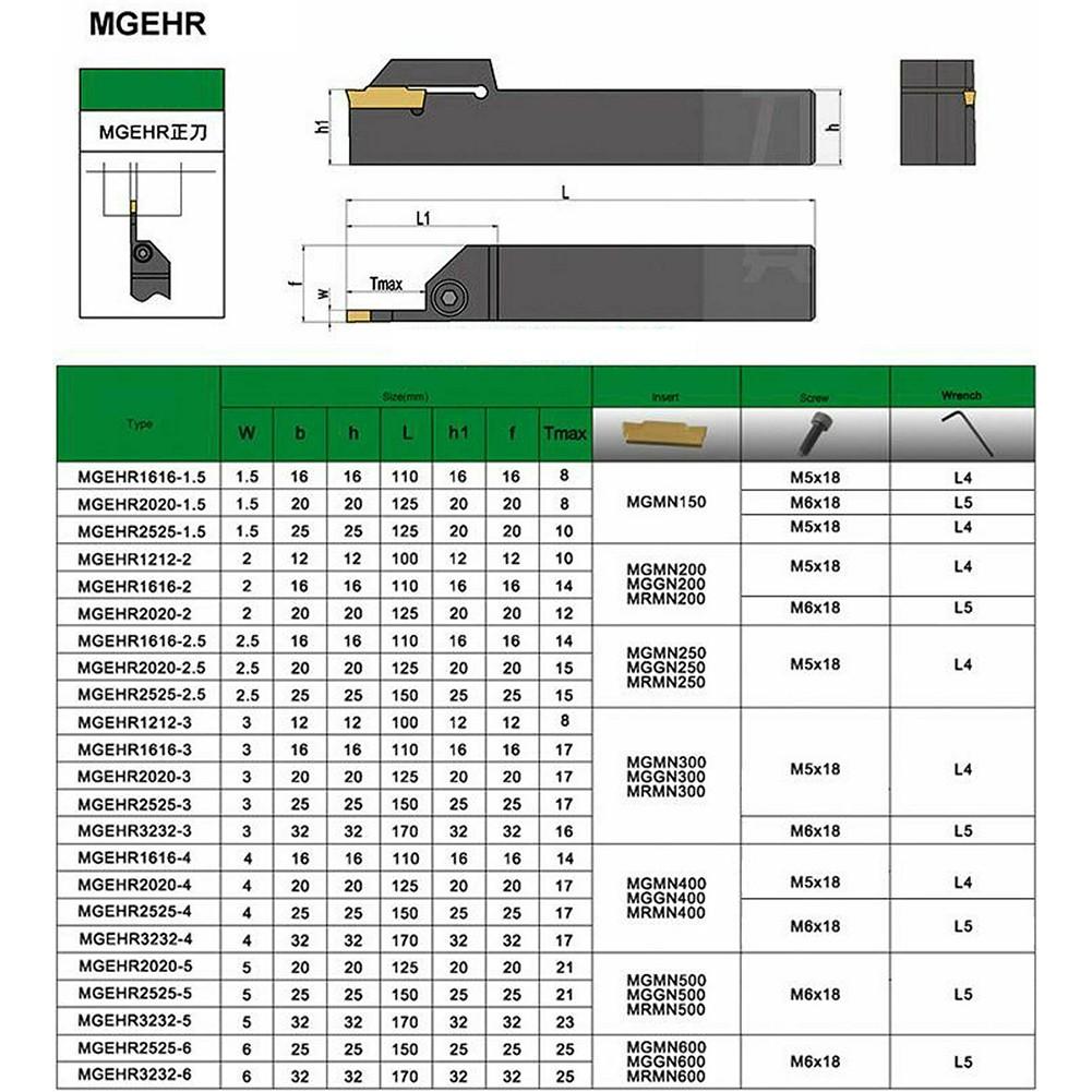 MGEHL1616-2 Токарный держатель инструмента INDEX + MGMN200-G 2 мм Режущая твердосплавная пластина