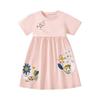 Повседневное платье с мультяшным принтом для девочек - Милое платье принцессы для детей