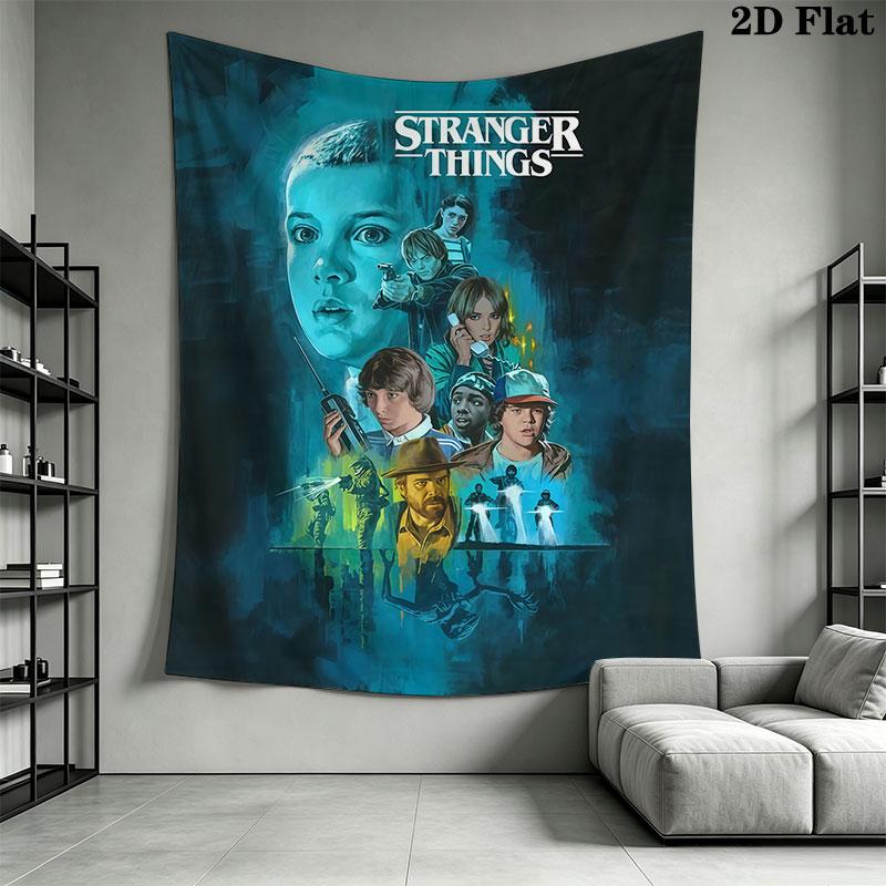 Stranger Things C Wall Hanging Printed Fabric Blanket Decorative Tapestries for Bedroom Living Room Home Decor