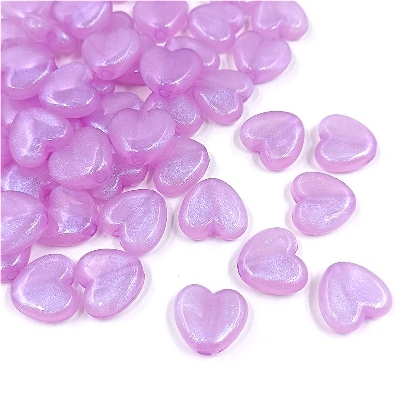 Material Round Pendant Charms Bowknot Rabbit Flat Love Heart Beads 10Pcs Fluorescent Handmade DIY Jewelry Accessories Arcylic Fashion Accessories