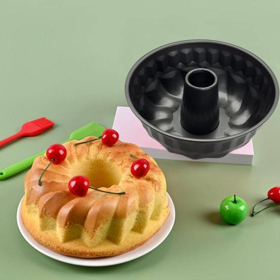 9.5 Inch Non-Stick Cake Pan Fluted Tube Round Baking Pan for Pound Cakes