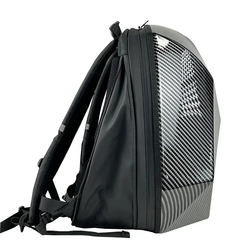 LED Light Motorcycle Tail Bag Multi-functional Durable Rear Motorcycle Seat Bag High Capacity Motorcycle Bag Rider Backpack