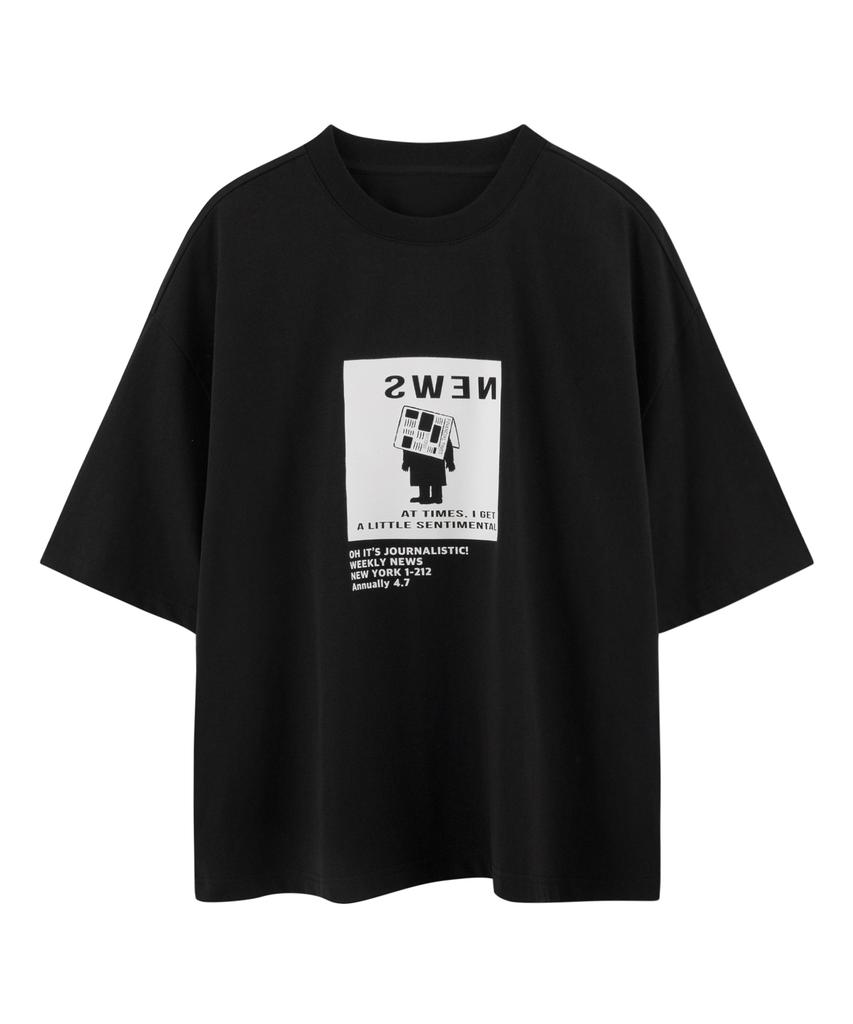 TAKEASY Single Crop Over T-Shirt (Black)