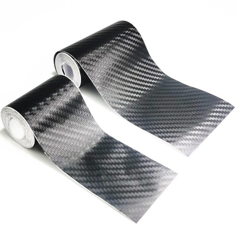 Наклейки на автомобиль 3D Carbon Fiber Body Scratch Decor Sticker Защита порога автомобиля Водонепроницаемая клейкая лента для стайлинга Модификация