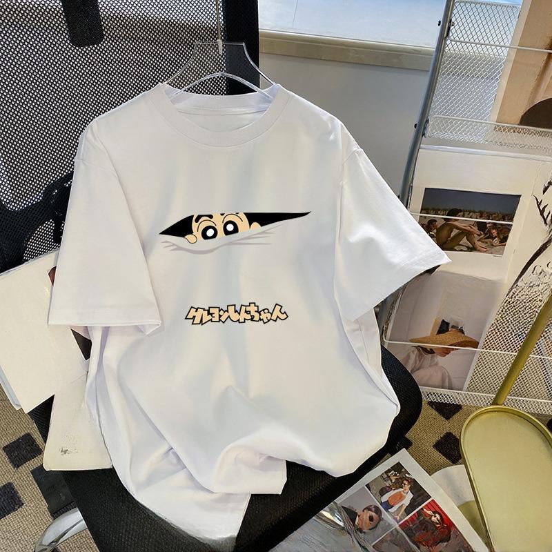 Женский летний свободный повседневный принт с новым универсальным принтом и короткими рукавами