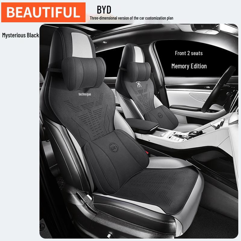 ZFL Спортивная кожаная накидка на сиденье для BYD Song PLUS - Комфорт в любое время года