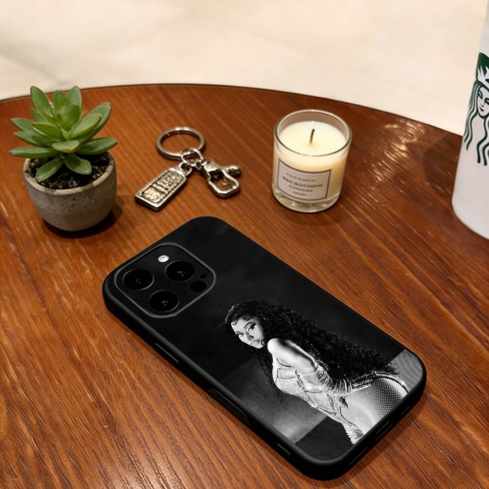 Чехол для телефона певицы Ники Минаж Для iPhone 17, 16, 15, 14, 13, 12, 11 Plus, Pro Max, Другие Мягкий Силиконовый Черный Чехол