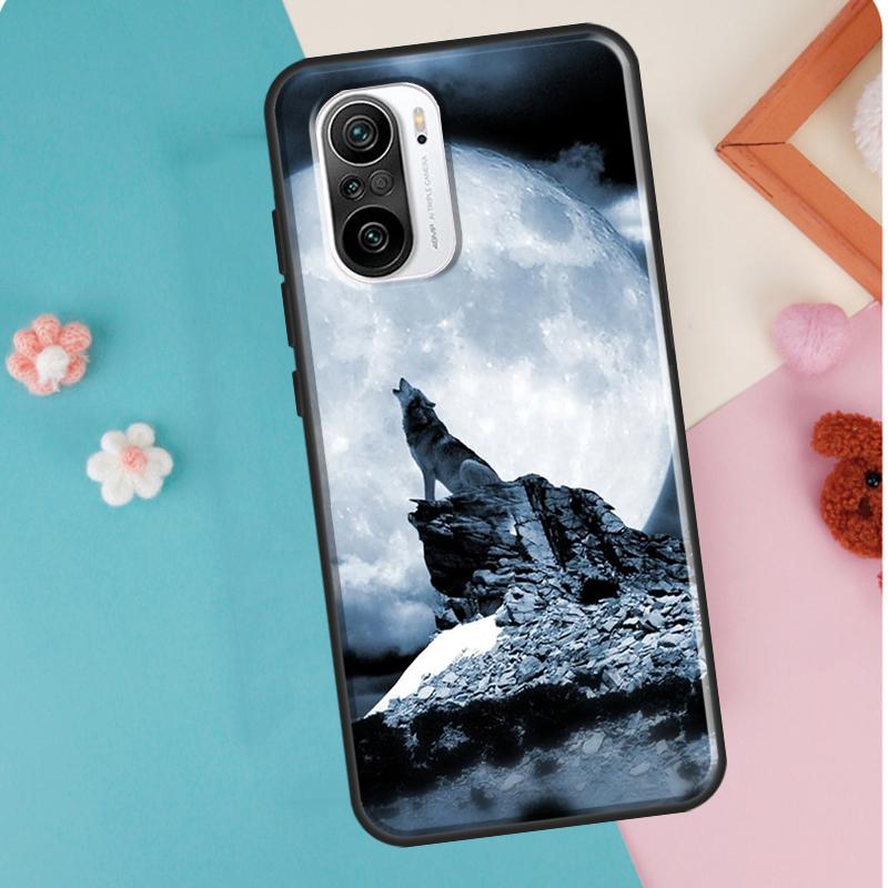 Чехол Moon Roaring Wolf для POCO F3 F1 F2 M3 M4 X4 Pro GT X3 Pro, чехол для Xiaomi Mi 11 Lite 12 X Mi 11T Pro