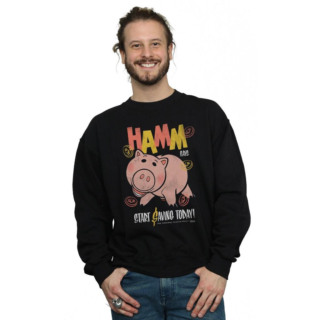 Disney Mens Toy Story 4 Hamm The Piggy Bank Sweatshirt