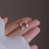 Простые серьги-гвоздики для пирсинга для женщин, Звезда, Луна, циркон, серебряный цвет, иглы, асимметрия хряща, изящные ювелирные изделия