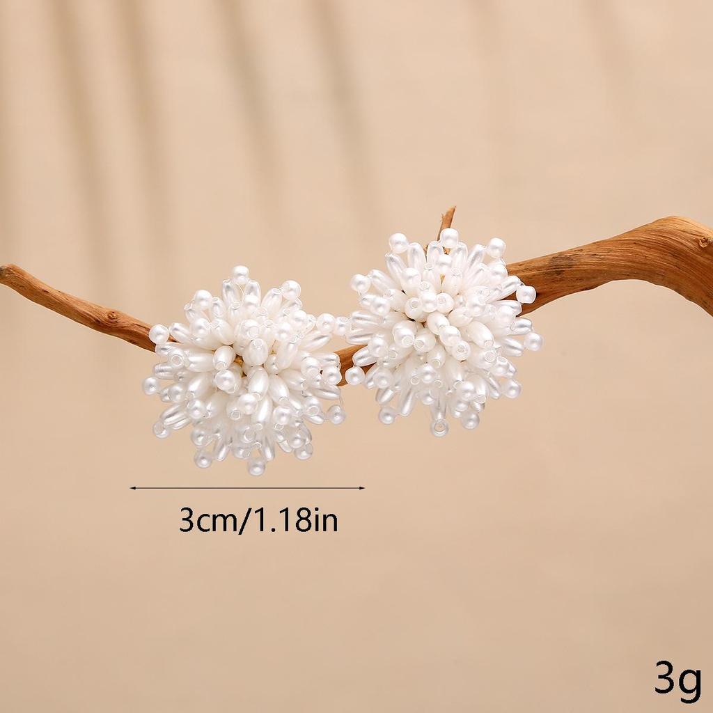 Hydrangea Crystal Beaded Dangle Earrings - Skin-Brightening, Light Luxury Jewelry for Women, 2025 Niche Design