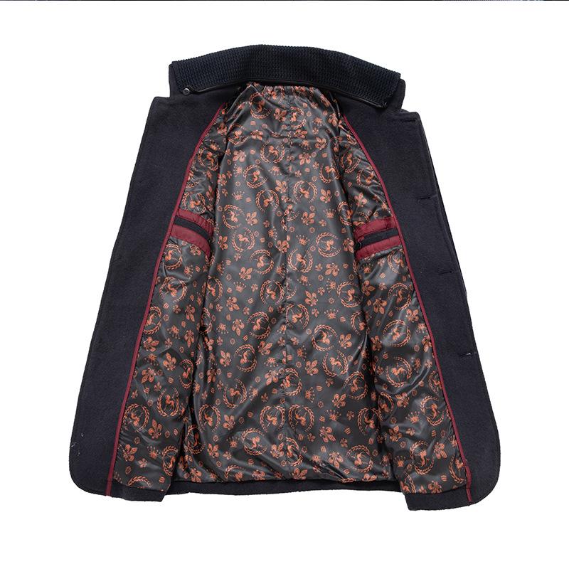 Мужское шерстяное пальто с двойным лацканом - Модная осенне-зимняя верхняя одежда