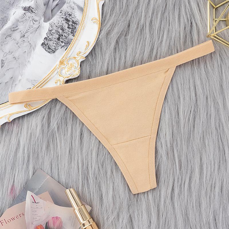 Sexy Women Cotton G String Thongs Low Waist Panties Ladies Seamless Underwear