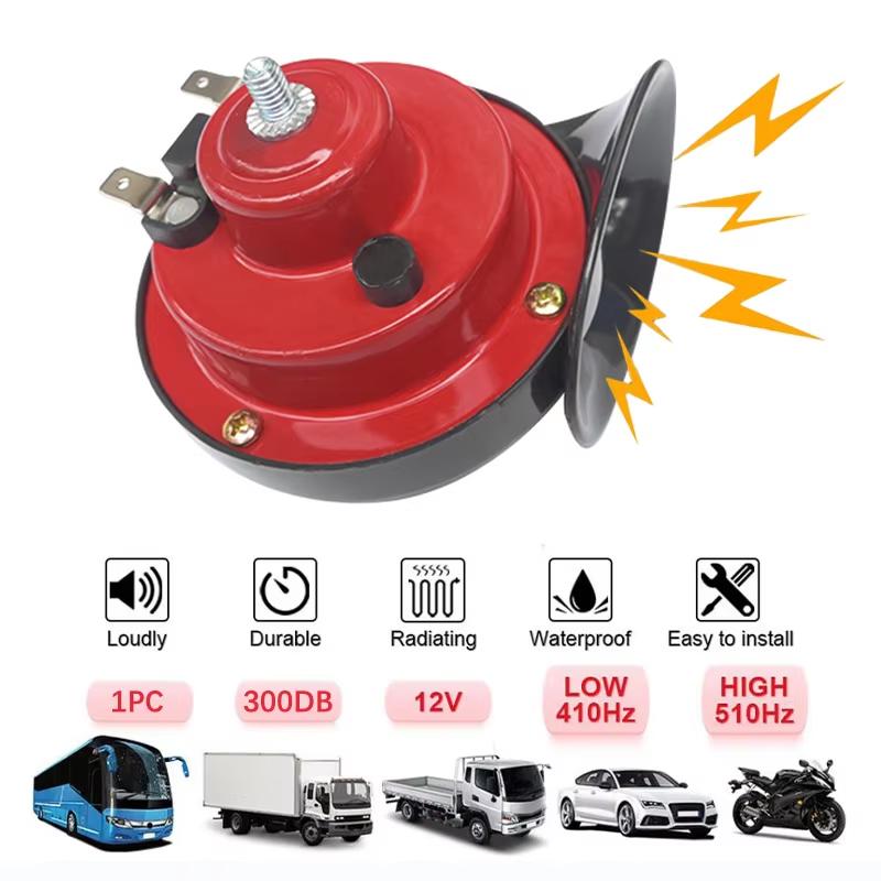 12V Super Loud Train Horns 300DB Waterproof Car Snail Electric Horn Universal Car Motorcycle Truck Boat Sound Signal Loudspeaker