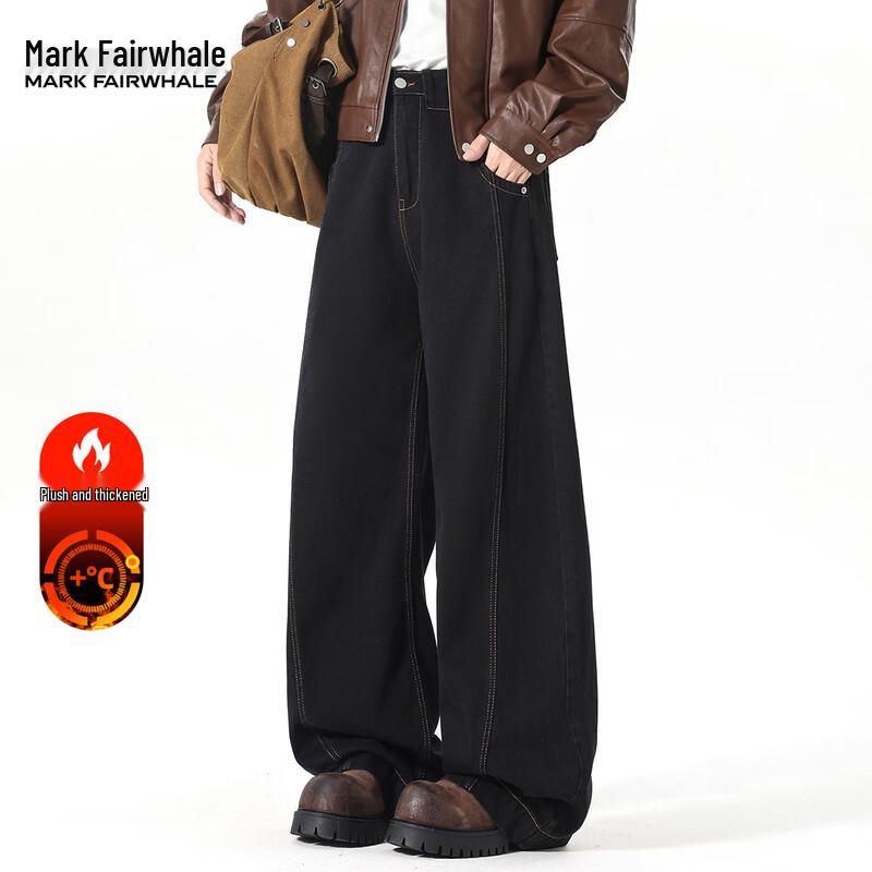 Mark Fairwhale Мужские свободные прямые джинсы
