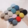 10Pcs Dress Shirt Round Clothing Diy Metal Buttons Cloth Buttons Fabric Covered Linen Shank Buttons