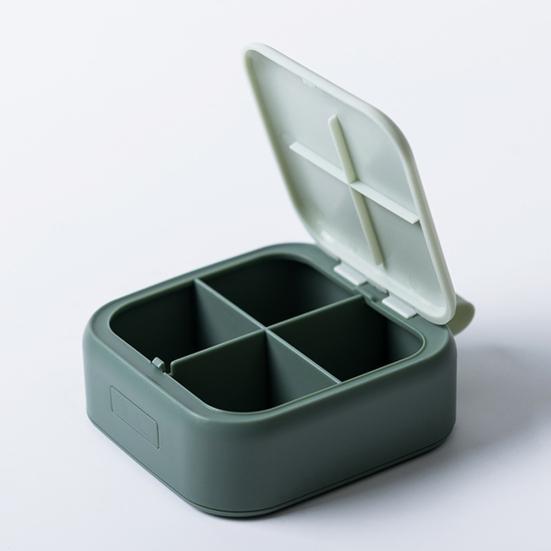 Портативный футляр для лекарств с 4 отделениями, ящик для хранения таблеток и таблеток, контейнер-органайзер