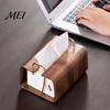 Bathroom Tissue Case Wooden Holder, Rectangular Decorative Paper Napkin Dispenser, Durable Home Accessory Organizer, for Office Desk Decor Box Holder